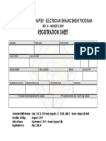 Registration Sheet: Iiee Camarines Chapter - Electrician Enhancement Program