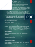 Criterion-Related Validity: Incremental, Local, & Experimental Validity Will Be Discussed Below