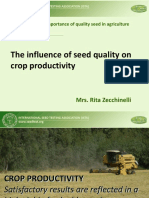 The Influence of Seed Quality On: Crop Productivity