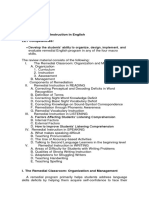 Majorship Area: English Focus: Remedial Instruction in English LET Competencies