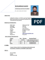 CV M Saeed