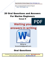 20 Oral Questions and Answers For Marine Engineers: Issue 9