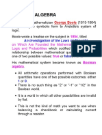 Boolean Algebra: An Investigation of The Laws of Thought