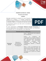 Presentación Del Curso - Proyecto de Grado PDF