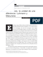 Maturana y Luhmann Autopoiesis