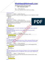 Midterm Examination Spring 2010 CS507-Information Systems: Organization