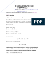 Cómo Resolver Ecuaciones Diofánticas