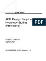 AED Design Requirements: Hydrology Studies (Provisional) : Various Locations, Afghanistan