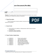 Closure Document (Pre-Bid) : Project Name: Xyz