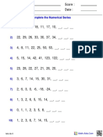 Pattern Numerical Series