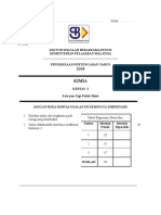 SPM Mid Year 2008 SBP Chemistry Paper 3