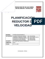 Planificacion Del Reductor de Velocidad