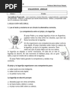 La Competencia Entre El Piojo y La Lagartija