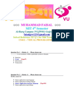 CS411 Midterm Reference MCQ's File by Faisal