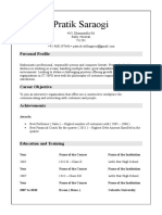 Curriculum Vitae - Pratik Saraogi