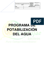 Programa de Potabilizacion de Agua 