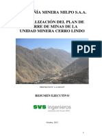 Actualizacion Plan Cierre Minera Cerro Lindo