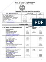 Up Dated List of Representatives of Member Universities