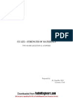 Ce 1252 - Strength of Materials: Two Mark Question & Answers