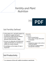 Soil Fertility and Plant Nutrition: Rogelio R. Picart JR., Lic. Agr