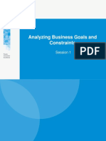 Analyzing Business Goals and Constraints: Session 1