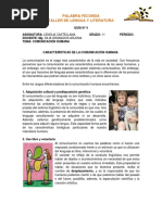 Guía N°4 Características de La Comunicación Humana Grado 11 PDF