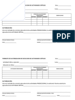 Formato Autorizacion de Actividades Criticas