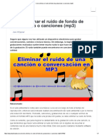 Como Eliminar El Ruido de Fondo de Grabaciones o Canciones (mp3) PDF