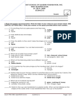 First Quarter Exam-Science 3