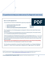 12 Questions To Help You Make Sense of A Diagnostic Test Study