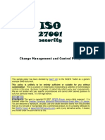 Change Management and Control Policy: Isect LTD