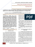 Comparative Study On Consumer Satisfaction Towards Select Branded Quick Service Retail Outlets With Special Reference To Chennai City