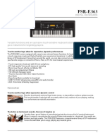 Specificaties en Kenmerken Yamaha PSR E363 PDF