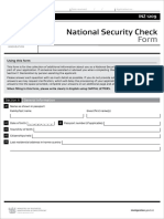 National Security Check Form New Zealand