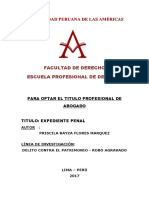 Expediente Penal Delito Contra El Patrimonio - Robo Agravado