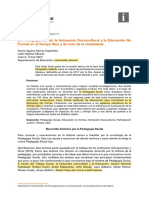 Pedagogía Social, Animación Sociocultural y Educación No Formal en El Tiempo Libre y de Ocio de La Ciudadanía