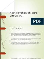 Administration of Hazrat Usman RA