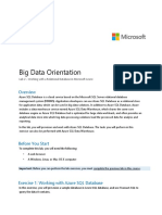 Big Data Orientation: Lab 2 - Working With A Relational Database in Microsoft Azure