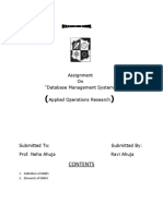 Assignment On DBMS