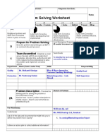 Problem Solving Worksheet