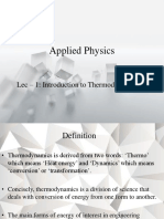 Intro To Thermodynamics