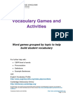 Vocabulary Activities