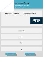 Prepositions MCQs