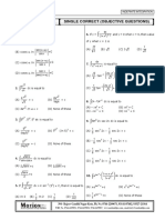 Xercise: Single Correct (Objective Questions)