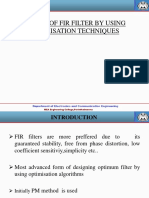 Design of Fir Filter by Using Optimisation Techniques