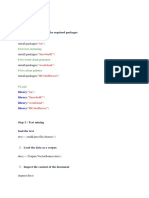 Step 1: Create A CSV File: # For Text Mining