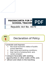 Republic Act No. 4670: Magnacarta For Public School Teachers