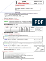 Notion D Arithmetique Cours 1 PDF