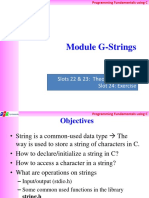 Module G-Strings: Slots 22 & 23: Theory and Demo. Slot 24: Exercise