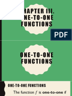 One-To-One Functions, Inverse and Coverage of Exam